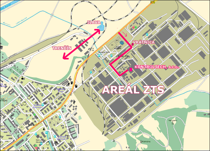 Mapa sídla firmy Kontroltech, s.r.o.